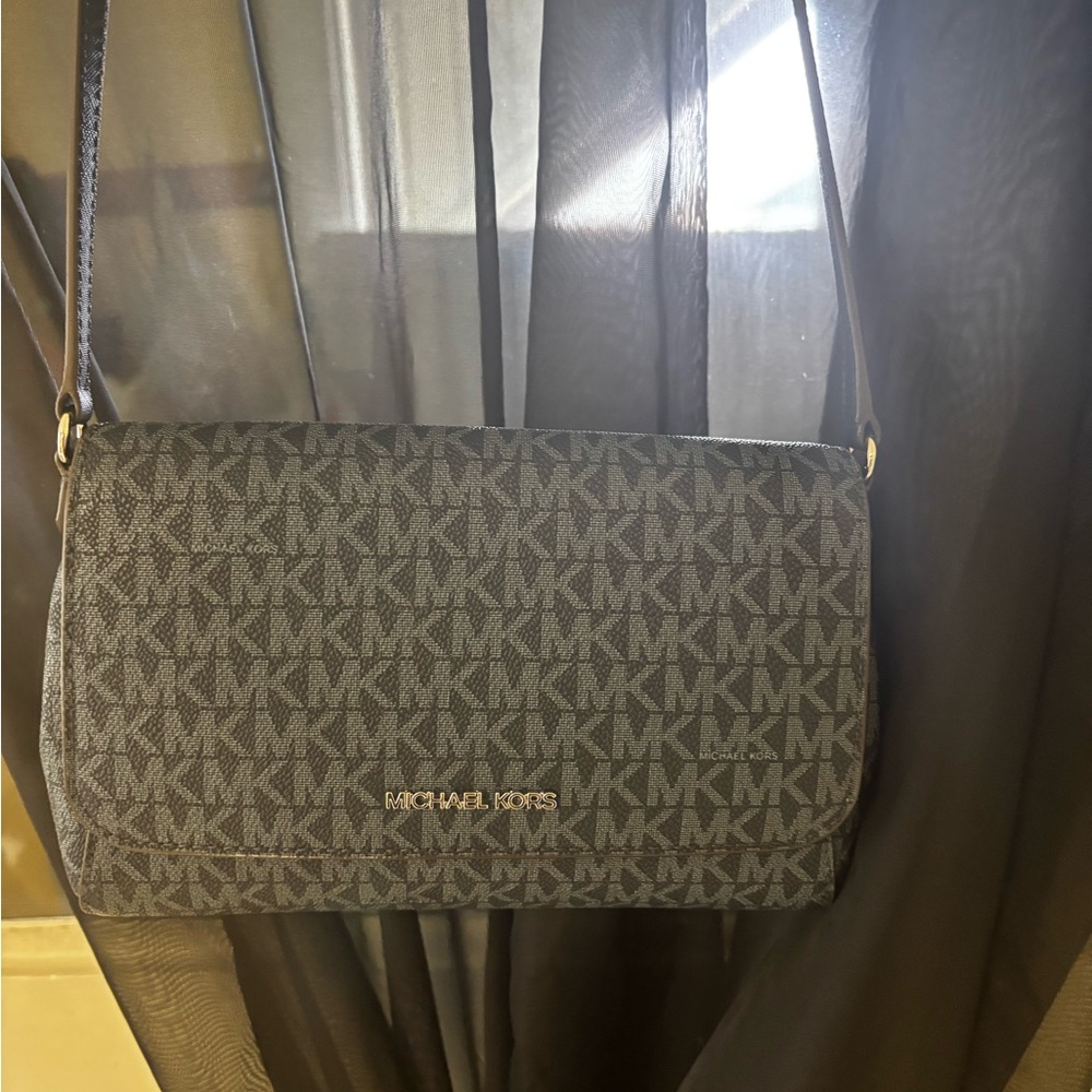 Michael Kors Navy and Beige Monogram Bag